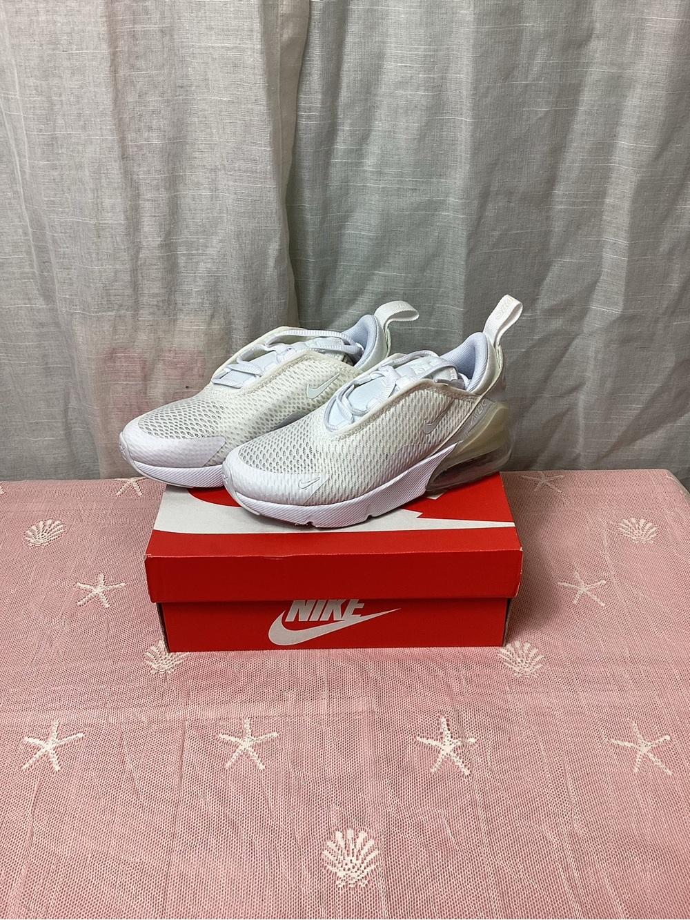 Nike Air Max 270 (PS)- White; Size 12C